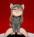 absurd_res anthro big_breasts blush bottomless breasts brown_hair clitoris clothed clothing domestic_cat duo e254e felid feline felis female genitals hair happy hi_res male male/female mammal nazi nazi_uniform penetration penile penile_penetration penis_in_pussy pussy smile straddling_penis thick_thighs vaginal vaginal_penetration viktoriya_ivanovna_serebryakov