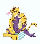  &lt;3 cat clothing cuddling cute feline love male male/male mammal morenatsu pouting shin_(morenatsu) tiger torahiko_(morenatsu) underwear 