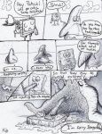 absurd_res anthro asterozoan blood bodily_fluids bottomwear clothed clothing comic death dialogue duo echinoderm english_text eyelashes gore hi_res killing male marine net nickelodeon pants patrick_star scared sea_sponge speech_bubble spongebob_squarepants spongebob_squarepants_(character) starfish stillinthesimulation teeth text