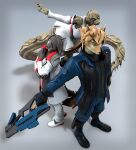 2024 3d_(artwork) 5_fingers alan_(petruz) alma_(petruz) amelia_(petruz) anthro black_nose blender_(artwork) blonde_hair bottomwear bowgun breasts brother_(lore) brother_and_sister_(lore) canid canine canis clothed clothed_anthro clothed_female clothed_male clothing coat cybernetics cyborg digital_media_(artwork) dress female fingers footwear fur gloves green_body green_scales grey_body grey_fur grey_hair group hair handwear hi_res humanoid_hands jackal jacket lab_coat machine male mammal multicolored_body multicolored_fur pants petruz petruz_(copyright) petruz_(modeler) ranged_weapon reptile scales scalie shoes sibling_(lore) sister_(lore) snake standing tail tan_body tan_fur topwear trio two_tone_body two_tone_fur viper weapon white_body white_fur