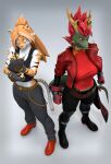 2024 3d_(artwork) 5_fingers anthro blender_(artwork) boots bottomwear bras_(petruz) breasts clothed clothed_anthro clothed_female clothing digital_media_(artwork) dragon duo eastern_dragon felid female fingerless_gloves fingers footwear fur gloves green_body green_scales hair handwear hi_res humanoid_hands jacket jun_(petruz) mammal multicolored_body multicolored_fur mythological_creature mythological_scalie mythology orange_body orange_fur orange_hair pantherine pants petruz petruz_(copyright) petruz_(modeler) pink_nose red_hair scales scalie shirt shoes standing striped_body striped_fur stripes tail tank_top tiger topwear two_tone_body two_tone_fur white_body white_fur