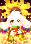  &lt;3 anthro aoiken asriel_dreemurr blush caprine claws clothed clothing crying flower fur goat hi_res long_ears looking_at_viewer male mammal plant smile solo soul tears undertale video_games white_fur 