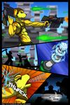  anthro clothed clothing comic dialogue digital_media_(artwork) english_text eyes_closed group hi_res iudicium_86 lombax male muscular ratchet ratchet_and_clank scalie text topless video_games 