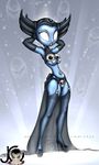  activision black_clothing blue_skin clothing elf empty_eyes female footwear hex_(skylanders) high_heels humanoid jimix_cruz lips not_furry skull skylanders small_waist solo undead 