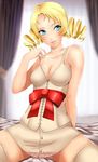  blonde_hair blue_eyes breasts catherine catherine_(game) choker cleavage drill_hair solo 