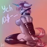  angry anthro ball_gag bdsm bondage bound breasts equine fan_character female gag gagged hooves horn invalid_tag leather mammal my_little_pony rubber solo stirren unicorn ych 