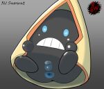 anus balls blue_eyes butt digital_media_(artwork) featureless_feet feet feral flaccid foreskin generation_3_pokemon genitals hi_res humanoid_genitalia humanoid_penis low-angle_view male nintendo on_model penis pokemon pokemon_(species) presenting rapistwerewolf simple_background small_penis snorunt soles solo waddling_head wrinkled_penis