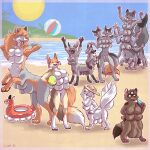 2_heads 3_eyes 4_breasts 6_breasts 8_breasts 8_legs absurd_res animal_genitalia animal_pussy anthro ball balls bat-eared_fox beach beach_ball big_balls big_breasts breasts canid canine canine_genitalia canine_pussy conjoined corsac_fox earbuds electronics female floatie food fox genitals grey_fox group gynomorph headphones herm hi_res huge_balls huge_breasts hyper hyper_breasts inflatable intersex island_fox mammal multi_breast multi_eye multi_head popsicle pushmi-pullyu pussy raccoon_dog ruppell&#039;s_fox sanssouci sun tanuki taur true_fox urocyon what_has_science_done