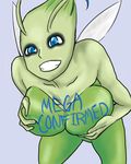  big_breasts blue_eyes breasts celebi english_text female legendary_pok&eacute;mon mega_milk meme nintendo pok&eacute;mon solo text video_games 