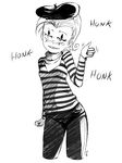  braces luan_loud mime monochrome nickelodeon sexually_suggestive the_loud_house 