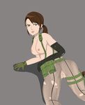  1girl clothes futachan gloves konami metal_gear_(series) metal_gear_solid pantyhose ponytail pussy quiet_(metal_gear) tights torn_pantyhoes 