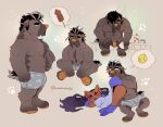 2024 absurd_res alternate_species anthro ass_up ball balls bathing blush bottomless bottomless_female boxers_(clothing) brown_body brown_fur clothed clothing diamondwerewolf digital_drawing_(artwork) digital_media_(artwork) duo eyes_closed fake_rabbit_tail fake_tail female flaccid fur furrification geeta_(pokemon) generation_4_pokemon generation_9_pokemon genitals grey_body grey_fur hair hi_res larry_(pokemon) long_hair lopunny mabosstiff male male/female male_focus muscular muscular_male nintendo nipples nude paw_markings paws penis pokemon pokemon_(species) pokemorph shower sitting tail tennis_ball underwear wet wet_body wet_fur