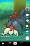 anal anal_penetration animated animated_png anthro balls bat batrick_(natural_habitok) big_balls big_penis cowgirl_position from_front_position genitals hi_res jason_(natural_habitok) kissing male male/male mammal mustelid musteline natural_habitat_shorts on_bottom on_top outside penetration penis plant sex tiktok trashbadger tree true_musteline weasel