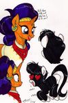  &lt;3 &lt;3_eyes 2016 dialogue english_text equine fan_character female floating friendship_is_magic gold_(metal) horn levitation male mammal my_little_pony newyorkx3 piercing saffron_masala_(mlp) text unicorn 