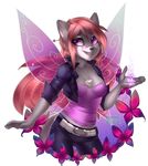  alpha_channel anthro arthropod breasts butterfly clothed clothing female gizmo0sue half-closed_eyes insect jewelry magic necklace open_mouth simple_background solo standing transparent_background wings 