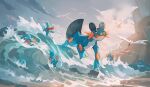 2023 :3 amazing_background ambient_pokemon ambiguous_gender amphibian arm_pads avian beach beady_eyes beak black_fin black_tail blue_markings blue_stripes cheek_gills chest_markings cliff cloud colored countershade_face countershade_torso countershading cute_fangs day detailed detailed_background digital_drawing_(artwork) digital_media_(artwork) dipstick_beak external_gills facial_spikes fangs featureless_feet featureless_hands feet feral fin flying generation_3_pokemon gills glistening glistening_eyes group happy head_fin latias latios legendary_pokemon light looking_at_viewer markings midair mudkip multicolored_body nintendo open_mouth orange_gills orange_sclera partially_submerged pokemon pokemon_(species) red_body red_markings sand sea semi-anthro shaded shapetales shore shoreline spheal spikes spikes_(anatomy) spots striped_wings stripes swampert tail teeth three-quarter_view tongue toothy_grin vertical_bar_eyes wailmer water wave white_spots white_tail widescreen wings wingull worried