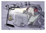 :3 anthro bedroom beverage big_man_(splatoon) computer electronics fish flat_body headphones keyboard lemonade male manta_ray marine nintendo oflo_up ray_(fish) solo splatoon stingray