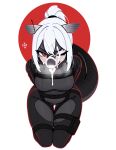 angry anthro athletic barracuda bdsm belt big_tail blush bodily_fluids bodysuit bondage bound breasts breath catlad clothing colored_nails cum cum_drool cum_in_mouth cum_inside cum_on_eye cum_on_face drooling ear_fins female fin fingerless_gloves fish genital_fluids glaring glaring_at_viewer gloves hair hands_tied hands_tied_behind_back handwear harness hi_res istiophoriform jumpsuit kneeling marine medium_breasts nails panting ponytail portrait rolled_up_sleeves saliva shark skinsuit skintight_suit sneaking_suit snout solo spy standing steamy_breath straps straps_across_chest tactical_gear tail thick_tail thigh_gap thigh_strap three-quarter_portrait tight_bodysuit tight_clothing utility_belt vespyr_(catlad) white_hair