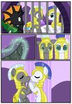  armor balls changeling comic duo equine fan_character feral friendship_is_magic group hooves horn horse hypnosis kissing magic male male/male mammal mind_control my_little_pony pony pyruvate royal_guard_(mlp) smile tongue wings 
