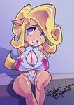  2016 anthro bandicoot big_breasts bikini billybaphomet breasts cleavage clothed clothing coco_bandicoot crash_bandicoot_(series) female mammal marsupial navel solo swimsuit video_games 