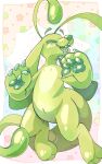 abstract_background alien ambiguous_gender antennae_(anatomy) anthro canid canine claws detailed_background digitigrade eyes_closed fangs featureless_crotch finger_claws glistening glistening_body glistening_pawpads green_body green_nose green_pawpads green_tongue hi_res mammal open_mouth pawpads paws solo teeth tongue unusual_anatomy wallpaper xenodogz