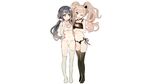 2girls bra dangan-ronpa enoshima_junko maizono_sayaka nnnyuuu panties underwear white 