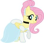  cinderella clothed clothing disney dress equine feathered_wings feathers female feral fluttershy_(mlp) friendship_is_magic fur hair horse long_hair mammal my_little_pony pegasus pink_hair pony solo wings 