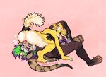 2025 69_position american_opossum anthro anthro_on_anthro anus bodily_fluids breath brown_body brown_fur crouching cunnilingus domestic_cat ear_piercing eyelashes face_in_ass felid feline felis female female/female friskyfeline69 fur hi_res krys_evensong_larcen looking_pleasured mammal marsupial mutual_cunnilingus noodle_(friskyfeline69) oral painted_claws panzie pawpads piercing pubes saliva saliva_string sex tail tail_grab vaginal virginia_opossum yellow_body yellow_fur