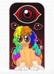 absurd_res anthro big_eyes felid feral fur hi_res jdbo-arts lion male mammal mob_entertainment multicolored_body multicolored_fur pantherine paws poppy_playtime rainbow_body rainbow_fur smile solo teeth yarn yarnaby_(poppy_playtime)