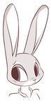  blush clothing disney judy_hopps lagomorph mammal monochrome portrait rabbit solo theartmanor zootopia 