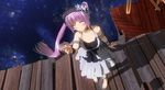  absurdres bare_shoulders barefoot custom_maid_3d_2 dress euryale fate/grand_order fate/hollow_ataraxia fate/stay_night fate_(series) hair_ribbon highres long_hair purple_eyes purple_hair ribbon solo sumxsum03 twintails very_long_hair white_dress 