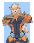 abs absurd_res anthro anthrofied arcanine biceps big_muscles blue_eyes bottomwear bulge cellphone clothed clothing clothing_lift colored digital_drawing_(artwork) digital_media_(artwork) electronics front_view fur generation_1_pokemon hair hi_res holding_object kaioat looking_at_viewer male muscular muscular_male nintendo nipples pecs phone pokemon pokemon_(species) pokemorph portrait shaded shirt shirt_lift shorts simple_background smartphone solo spandex spandex_shorts tail taking_picture teeth three-quarter_portrait tight_bottomwear tight_clothing tight_shorts topless topless_male topwear