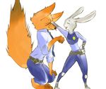  blood canine disney fail fox judy_hopps lagomorph mammal nick_wilde nosebleed punch rabbit zootopia 園見_喝_(artist) 