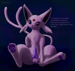  4_toes animal_genitalia animal_penis balls canine_penis caption cum cum_on_feet dialogue digitigrade eeveelution espeon feral foot_fetish foot_focus fur know looking_at_viewer nintendo pawpads paws penis pink_fur pok&eacute;mon precum purple_eyes purple_fur purple_pawpads purple_penis solo talking_to_viewer text toes trigaroo video_games 