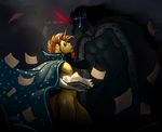  anthro balls bgn book cape clothing friendship_is_magic king_sombra_(mlp) male male/male muscular my_little_pony nude penis pubes sunburst_(mlp) 