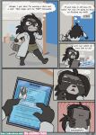 absurd_res anthro asylum comic crinkling diaper diaper_under_clothing diaper_under_skirt esmeralda_kingsley female hi_res hospital mammal medical procyonid raccoon solo the_padded_room