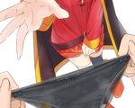  ama_mitsuki cape close cropped kono_subarashii_sekai_ni_shukufuku_wo! loli megumin panties shirt thighhighs underwear waifu2x zettai_ryouiki 