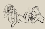 alternative_fashion ambiguous_gender anthro ariez_(smittenpuppy) barefoot bdsm blush bondage bound breasts butt canid canine canis cuff_(restraint) digital_media_(artwork) duo emo feet female foot_fetish foot_focus foot_sniffing fur guide_lines hair hindpaw lagomorph leporid male male/female mammal musk nude paws plantigrade rabbit restraints simple_background sketch smelly smelly_feet smile smittenpuppy sniffing soles submissive tail toes trans_(lore) trans_man_(lore) white_body white_fur