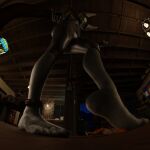 3d_(artwork) absurd_res anthro blender_(artwork) clothed clothing crush cynthiaacid digital_media_(artwork) duo erection feet female foot_fetish foot_focus fur genitals grey_body grey_fur hair hi_res humanoid jewelry macro male male/female mammal micro mineru narrowed_eyes nintendo nude paws penis plantigrade raised_heel reptile scales scalie smothering snake stomping tears_of_the_kingdom the_legend_of_zelda third_eye_closed toes underfoot white_hair zonai