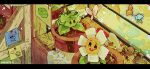  :d artist_name black_eyes bug butterfly cabbage-pult_(plants_vs_zombies) chinese_commentary commentary_request flower_pot from_above garden halftone highres hightguy letterboxed looking_at_viewer marigold_(plants_vs_zombies) melon-pult_(plants_vs_zombies) no_humans open_mouth plant plant_focus plants_vs._zombies potted_plant smile snow_pea_(plants_vs_zombies) soil solid_oval_eyes sprout sticker stone_walkway sunflower_(plants_vs_zombies) trowel 