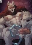 2025 5_fingers abs absurd_res anthro arm_tuft artist_logo artist_name balls barazoku biceps big_penis biped black_cloak black_clothing black_nose black_sclera bodily_fluids bottomless canid canine canis cheek_tuft cloak cloak_only clothed clothing crotch_tuft death_(puss_in_boots) digital_media_(artwork) dreamworks dripping dual_wielding elbow_tuft erection facial_markings facial_tuft fingers foreskin fur fuzzy genital_danger_play genital_fluids genitals glans glistening glistening_body glistening_eyes glistening_genitalia glistening_glans glistening_penis glistening_weapon grey_balls grey_body grey_fur grey_inner_ear_fluff grey_penis head_markings head_tuft hi_res holding_melee_weapon holding_object holding_weapon hood humanoid_genitalia humanoid_penis inner_ear_fluff knee_tuft knife_play leg_tuft logo looking_at_viewer male male_anthro mammal markings mask_(marking) melee_weapon monsterplus mostly_nude mostly_nude_anthro mostly_nude_male multicolored_penis muscular muscular_anthro muscular_legs muscular_male muscular_thighs nipples partially_clothed pecs penis precum precum_drip pubes pupils puss_in_boots_(franchise) red_eyes red_glans red_nipples red_penis sickle sitting slit_pupils smile smirk solo spread_legs spreading text throbbing throbbing_penis tuft two_tone_penis vein veiny_penis weapon wolf