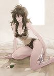  bed flower jobo_(isi88) long_hair mask mask_removed ophiuchus_shaina pillow saint_seiya solo 