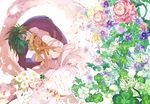  1girl blonde_hair dress flower green_hair jobo_(isi88) long_hair pallas_(saint_seiya) saint_seiya saint_seiya_omega short_hair titan_(saint_seiya_omega) 