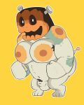 2025 4:5 animal_genitalia anthro armpit_hair balls belly belly_hair big_chest big_muscles body_hair colored darkner deltarune digital_drawing_(artwork) digital_media_(artwork) fangs for_a_head full-length_portrait fur genitals green_spots hair hi_res humanoid humanoid_genitalia jackenstein looking_at_viewer male male/male mammal markings monster musclegut muscular muscular_anthro muscular_male nails navel nude obese obese_male object_head open_mouth orange_body overweight overweight_male patch_(marking) patchwork_creature pecs pink_tail portrait pubes pumpkin_head shaded sheath signature simple_background smile solo spots spotted_body stiched tail teeth thick_thighs undertale_(series) white_body yellow_omen
