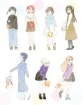 6+girls artbook asaka_karin black_eyes black_hair black_skirt black_sweater blonde_hair blue_dress blue_sweater boots bow braid brown_dress brown_hair closed_eyes dress fireworks full_body gradient_hair green_hair hair_bow hair_bun hair_ornament hairclip half_updo highres jacket konoe_kanata long_hair long_sleeves looking_at_viewer love_live! love_live!_nijigasaki_high_school_idol_club medium_hair miyashita_ai multicolored_hair multiple_girls nakasu_kasumi non-web_source official_art open_mouth osaka_shizuku pants pantyhose pink_hair pleated_skirt ponytail purple_hair purple_sweater shirt shoes short_hair simple_background single_side_bun skirt smile standing streaked_hair sweater takasaki_yu twintails two-tone_hair uehara_ayumu white_background white_shirt 
