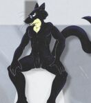 2025 animal_genitalia anthro balls black_balls black_body black_fur black_nose black_sheath black_tail blue_eyes cheek_tuft claws countershade_neck countershading eyewear eyewear_only facial_tuft flaccid fully_sheathed fur genitals glasses glasses_only gulonine hands_on_legs hi_res illegaleel inner_ear_fluff inside jack_salem long_tail looking_at_viewer male mammal marten multicolored_body multicolored_fur mustelid musteline nude penis pince-nez presenting presenting_balls presenting_penis presenting_sheath sable_(marten) sheath shower shower_room sitting smile solo spread_legs spreading tail teeth tuft two_tone_body two_tone_fur wearing_glasses whiskers