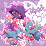  :3 blush blush_stickers closed_mouth clothed_pokemon colored_sclera commentary_request commission evolutionary_line eyelashes fang flutter_mane heart highres misdreavus mismagius one_eye_closed open_mouth outline pixiv_commission pokemon pokemon_(creature) pokemon_mystery_dungeon red_eyes red_sclera scarf skin_fang smile ttrtag white_outline yellow_eyes yellow_sclera 