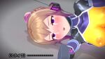  1girl 3d agent_mirai blender_(medium) blush bodysuit breasts brown_hair covered_nipples crying crying_with_eyes_open empty_eyes headphones highres impossible_bodysuit impossible_clothes lying medium_breasts mirai_(agent_mirai) nipples open_mouth personality_excrement ponytail purple_eyes rolling_eyes short_hair skin_tight snot solo tears umaaji_lady_mk2 