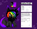  2016 alternate_color digital_media_(artwork) eevee eeveelution english_text fan_character female feral model_sheet nintendo pok&eacute;mon raveneevee simple_background solo text video_games 