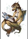 anthro back_wings claws dragon feet foot_focus hair hi_res horn horn_jewelry horn_ring jewelry kredri male massage massage_oil mythological_creature mythological_scalie mythology nude oil paws piercing ring_(jewelry) scalie smile soles solo tail toes wings